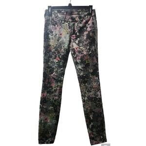 Bebe Floral Print Skinny Jeans Colorful Casual Pants Size‎ 27